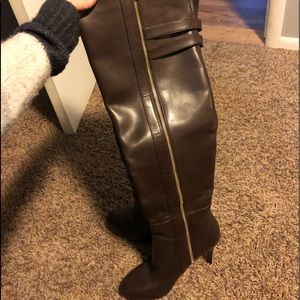 Michael Kors Brown knee high heeled boots